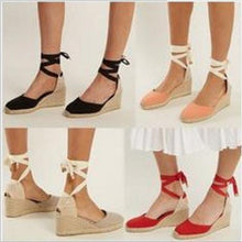 Load image into Gallery viewer, 2018 Bandage Wedge Heels Beach Casual Shoes For Women