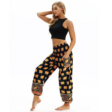 Load image into Gallery viewer, Thailand Nepal travel high waist yoga pants high waist slim wide leg pants