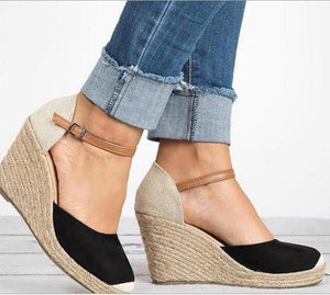 2018 Bandage Wedge Heels Beach Casual Shoes For Women