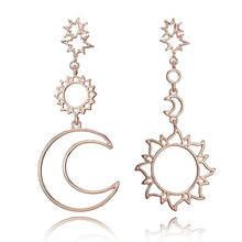 Load image into Gallery viewer, Fashion Retro Hollow Star Moon Sun Alloy Earrings
