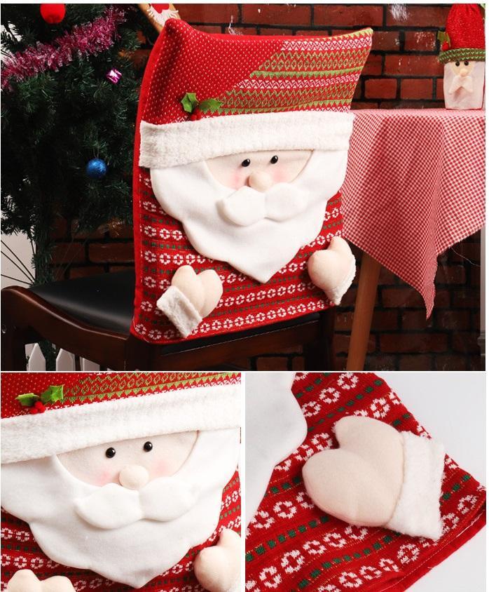 Snowman Santa Claus Home Christmas Chair Decoration