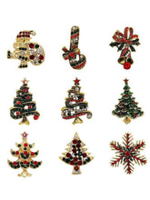 Load image into Gallery viewer, Alloy Creative Christmas Tree Santa Claus Pin Boutonniere