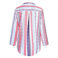 Load image into Gallery viewer, Fashion Colorful Striped Plus Size Long Sleeve Shirt