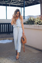 Load image into Gallery viewer, Denim Sleeveless High Waist Casual Jumpsuit Romper