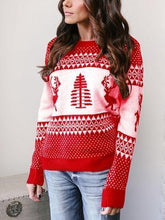 Load image into Gallery viewer, Autumn And Winter New Christmas Geometry Elk Jacquard Sweater