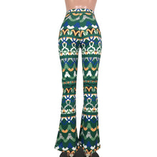 Load image into Gallery viewer, Yt3073 Fashionable Floral Print Green Leisure Pants Women&#39;s Printed Micro Trumpet Trousers