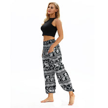 Load image into Gallery viewer, Square Elephant Pattern Digital Printing Yoga Pants Loose Women&#39;s Sports Lantern Pants Belly Dance Casual Yoga Pants 3