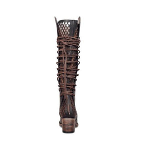 Boho Winter Low Heel Bandage Long Boots