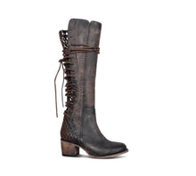 Load image into Gallery viewer, Boho Winter Low Heel Bandage Long Boots