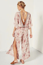 Load image into Gallery viewer, Bohemian V-Neck Retro Floral Wide Leg Jumpsuit