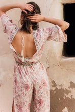 Load image into Gallery viewer, Bohemian V-Neck Retro Floral Wide Leg Jumpsuit