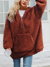 Load image into Gallery viewer, Autumn And Winter Hooded Plush Thick Loose Sweater Coat