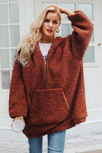 Load image into Gallery viewer, Autumn And Winter Hooded Plush Thick Loose Sweater Coat