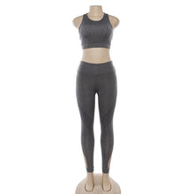 Load image into Gallery viewer, New women&#39;s hollow breathable yoga exercise suit