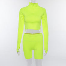 Load image into Gallery viewer, Fashion Fluorescent Color Slim Casual Yoga Sports Suit