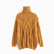 Load image into Gallery viewer, Casual Loose Turtleneck Solid Color Pullover Sweater Jumper