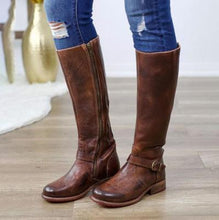 Load image into Gallery viewer, New Leather Stitching Ladies Knight Boots
