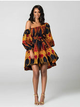 Load image into Gallery viewer, Hot sale sexy africdresses for women african print clothing one shoulder dress