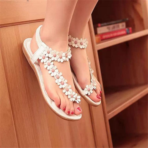 2018 Summer Beach Flower Bohemia Flat Heel Sandals