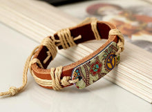 Load image into Gallery viewer, Leather Bracelet Men And Women Jewelry Heat Transfer Peace Sign Bracelet