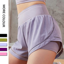 Load image into Gallery viewer, Faux Two-piece Shorts Yoga Bottom