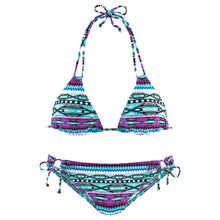 Load image into Gallery viewer, Bohemian Printed Bikini Set Swimwear Halter Vest Tops Swimsuit