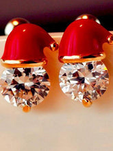 Load image into Gallery viewer, Christmas Earrings Inlaid with Zircon Christmas Party Santa Claus Studs