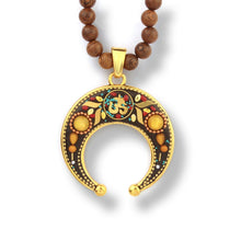 Load image into Gallery viewer, Ethnic Style Vintage Wooden Bead Necklace, Nepalese Style, Handmade and Creative Pendant Jewelry,Sweater necklace For women