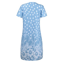 Load image into Gallery viewer, Summer Dot Floral Print V-Neck Short Sleeves Midi Dress