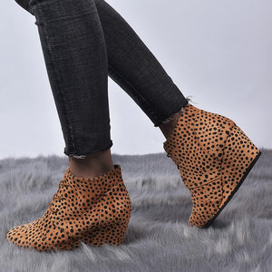 Female Casual Shoes Woman Platform High Increased Heels Botas