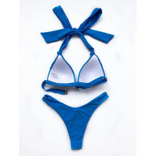 Load image into Gallery viewer, New Sexy Solid Halter Bikini Women Knot Swimwear