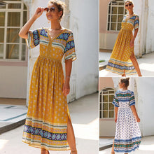 Load image into Gallery viewer, Women Summer Boho Floral Maxi Print Dress