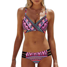 Load image into Gallery viewer, Purple Fashion Women Bohemia Push-Up Padded Bra Beach Bikini