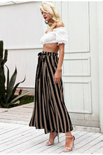 Load image into Gallery viewer, Casual High Waist Split Stripe Wide Leg Pants