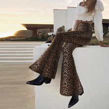 Load image into Gallery viewer, Sexy Leopard Print High Waist Flare Pants
