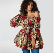 Load image into Gallery viewer, Hot sale sexy africdresses for women african print clothing one shoulder dress
