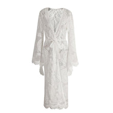 Load image into Gallery viewer, Bell Sleeve Lace Maxi Summer Bohemian Beach Dress Cover-up