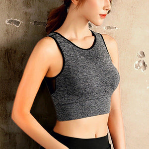 Women Sport Bra Fitness High Impact Sports Bra With Removable Cups Workout Yoga Bra Sexy Back Cutout Activewear