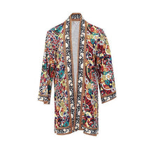 Load image into Gallery viewer, Ethnic Floral Spring Long Sleeve Side Split Casual Outerwear Retro Long Cardigan Jacket