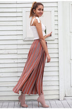 Load image into Gallery viewer, Casual High Waist Split Stripe Wide Leg Pants