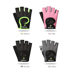 Summer men/women fitness gloves gym weightlifting cycling yoga bodybuilding training thin breathable non-slip half finger gloves