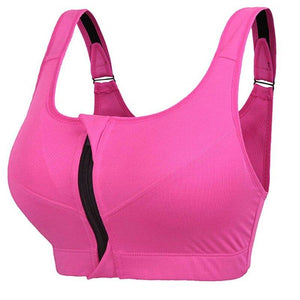 Hot Women Zipper Push Up Sports Bras Vest Underwear Shockproof Breathable Gym Fitness Athletic Running Yoga