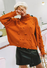 Load image into Gallery viewer, Solid Color Turtleneck Knitted Pullover Sweater