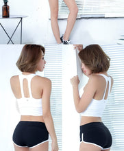 Load image into Gallery viewer, BESGO Sexy Exercise Shorts Women Slim Mini length Fold-over Waistband Pilates Running Yoga Shorts Push Up Sports Clothing