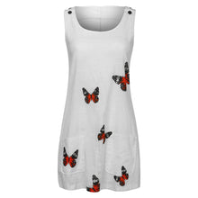 Load image into Gallery viewer, Summer Sleeveless Floral Butterfly Knee Above Casual Loose Mini Dress