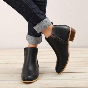 Women Sexy Low Heels Ankle Boots