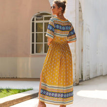 Load image into Gallery viewer, Women Summer Boho Floral Maxi Print Dress