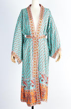 Load image into Gallery viewer, Hippie Floral Printed Kimono Long Sleeve Thin Vintage Belt Cover Up
