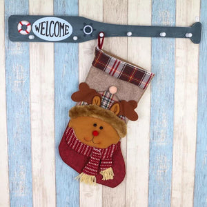 Cute Santa Claus Socks Bag Christmas Stocks Festival Pendant Hanging Decoration For Home Party