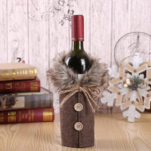 Load image into Gallery viewer, Christmas Red Wine Bottle Clothes Restaurant Decoration Props Bow Wine Bottle Set